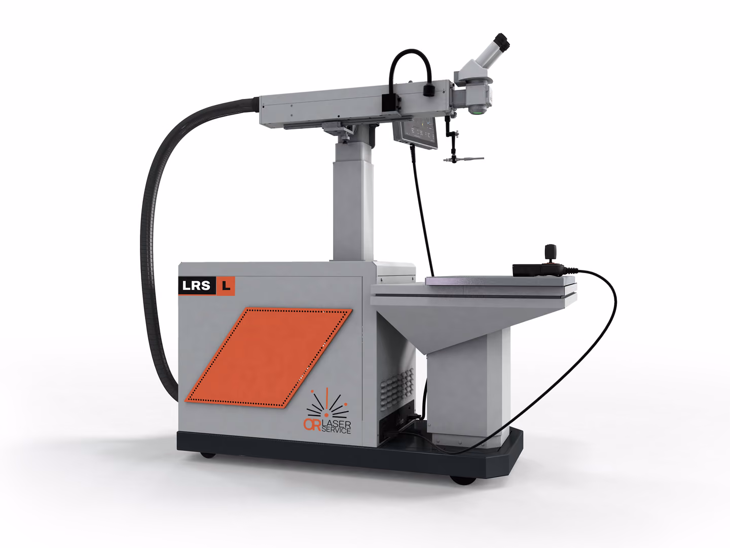 LRS-L pulsed Nd:YAG welding bench, workshop view.